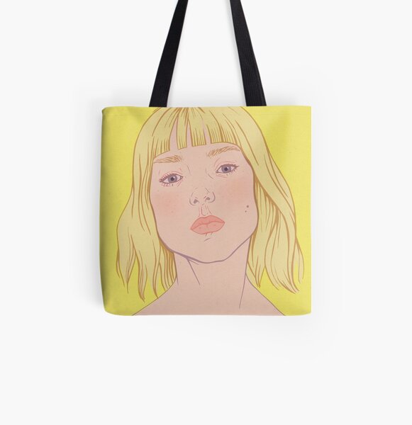 Lea- fashion illustration portrait All Over Print Tote Bag