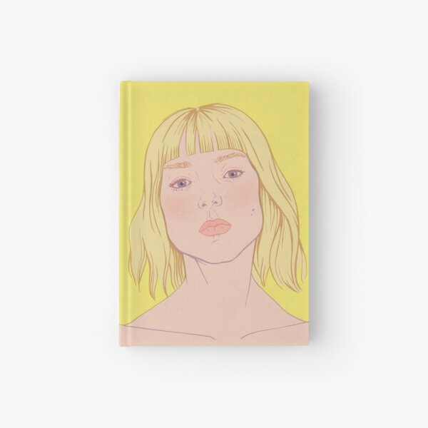 Lea- fashion illustration portrait Hardcover Journal