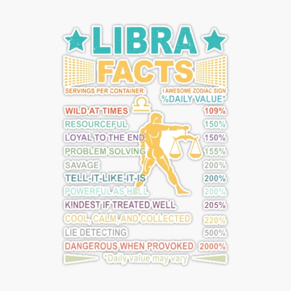 Libra Facts I Awesome Zodiac Sign Vintage Retro