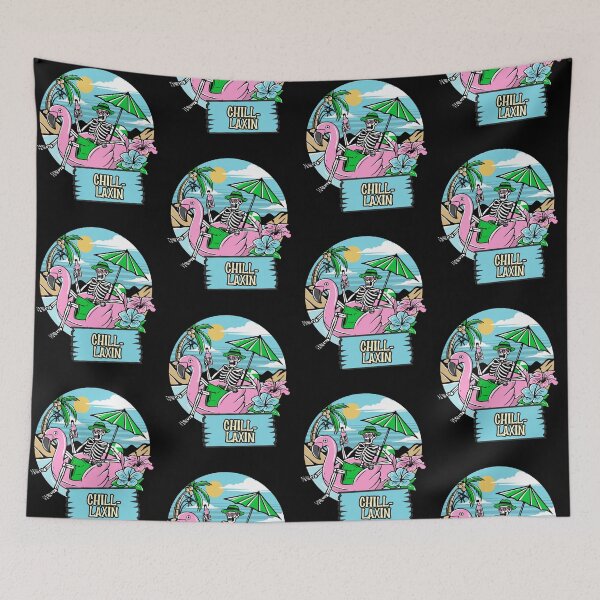 Item preview, Chill-laxin skeleton in a floaty  designed and sold by MOP-tees.