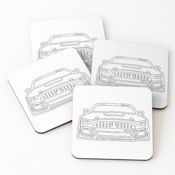 Item preview, 2021 Mustang Shelby Outline in Oxford White designed and sold by FabFreakShop.