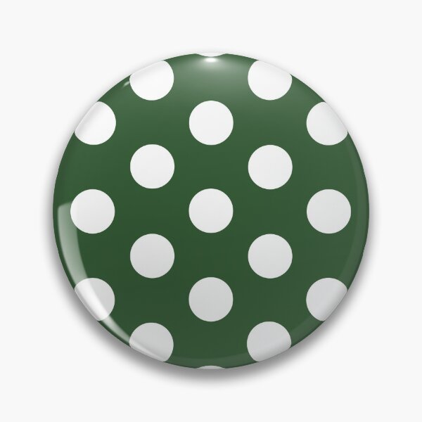Item preview, Medium WHITE and PINE GREEN POLKA DOTS designed and sold by RachelMacht.