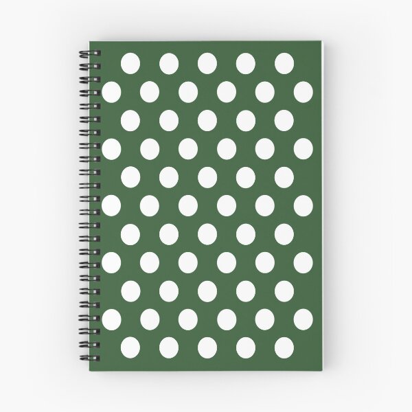 Item preview, Medium WHITE and PINE GREEN POLKA DOTS designed and sold by RachelMacht.