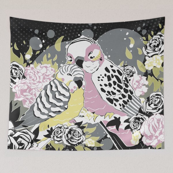 Item preview, Queerplatonic Relationship Budgies designed and sold by FirbetMakes.