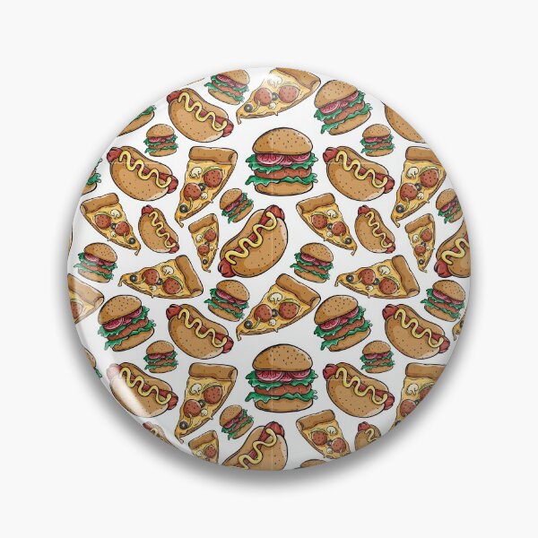 Artikelvorschau, Junky Food Pattern Pizza Burger Hotdogs entworfen und verkauft von Pexilus.