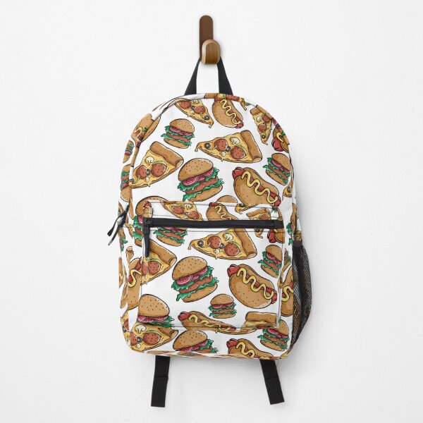 Item preview, Junky Food Pattern pizza burger hotdogs designed and sold by Pexilus.