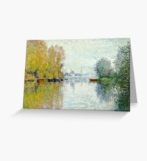 Claude Monet - Autumn On The Seine, Argenteuil 1873 Greeting Card