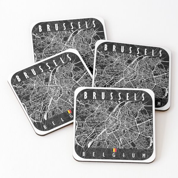 Item preview, Brussels Map Belgium designed and sold by hatimelhag.