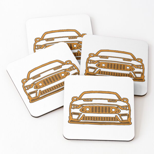Item preview, 2021 Mustang Mach1 Outline in Twister Orange designed and sold by FabFreakShop.
