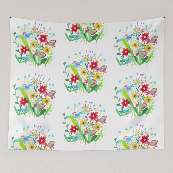 Item preview, Summer flowers and bird designed and sold by sonaadalian.