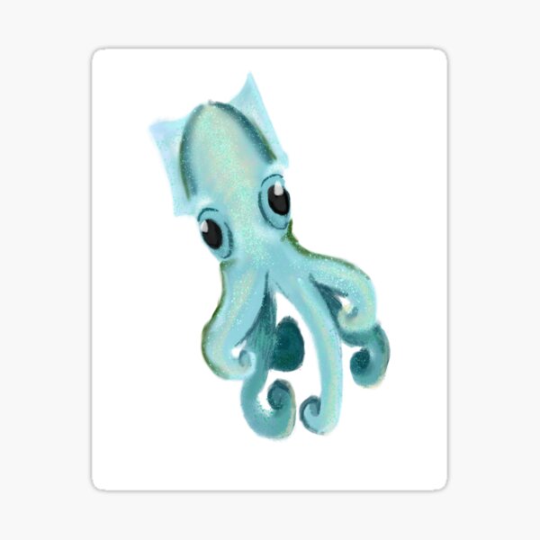 Blue squid Sticker