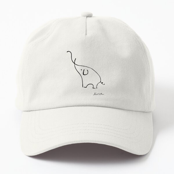Picasso Elephant Line Art, Animals Designs for Wall Art, Prints, Posters, Men, Women, Kids Dad Hat
