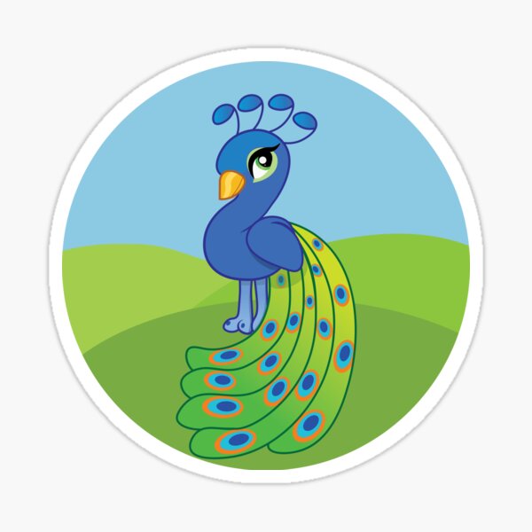 Cute blue Peacock Drawing Cute blue Peacock Drawing