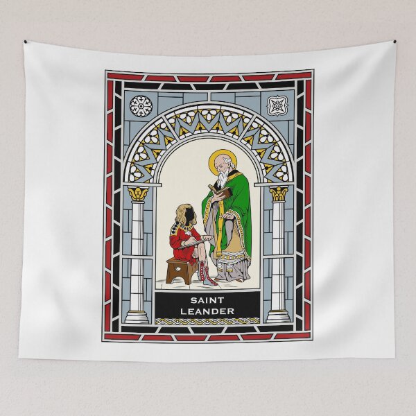 Item preview, ST LEANDER OF SEVILLE under STAINED GLASS designed and sold by CatholicSaints.