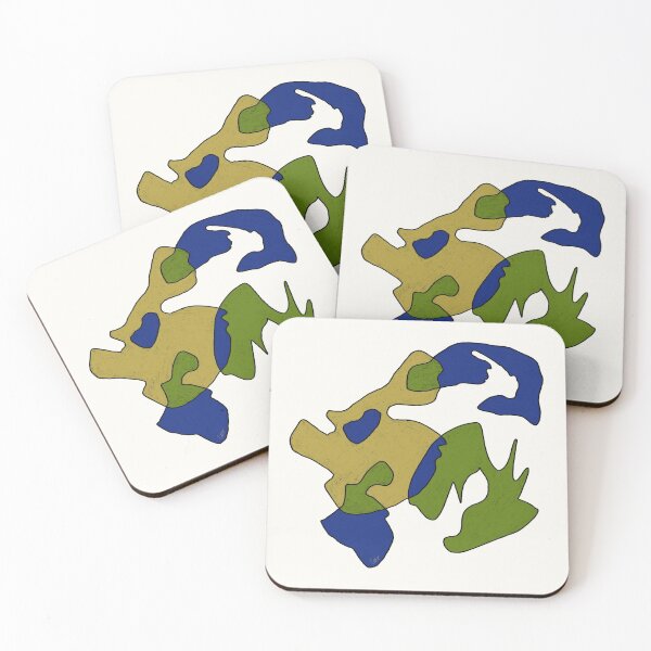 Item preview, Puddles 1 (green, blue, mustard) designed and sold by MentaLee.