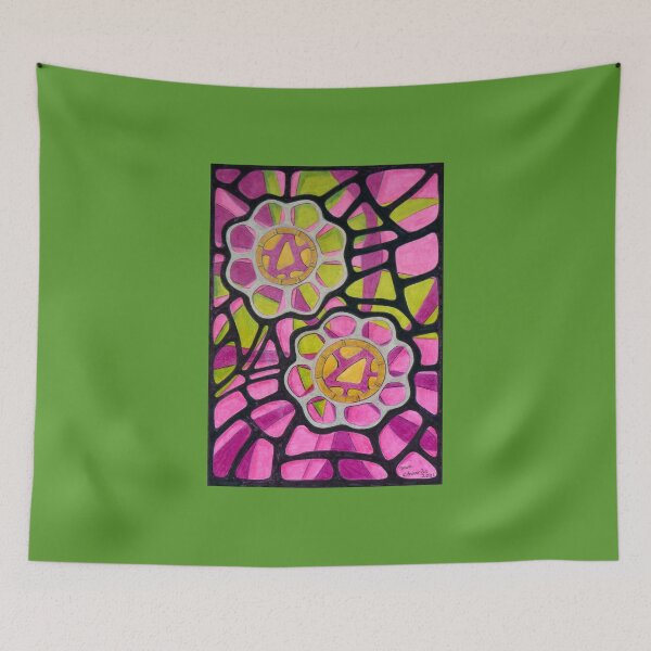 Item preview, 564 - DESIGN FOR A STAINED-GLASS WINDOW - DAVE EDWARDS - COLOURED PENCILS & INK - 2021 designed and sold by BLYTHART.