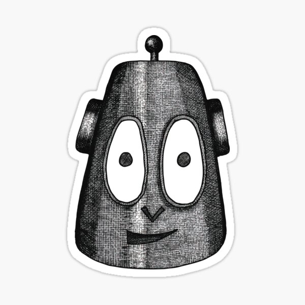Retro Robot | Retrofuturism | Line art | Sci-Fi | Caldopia Sticker