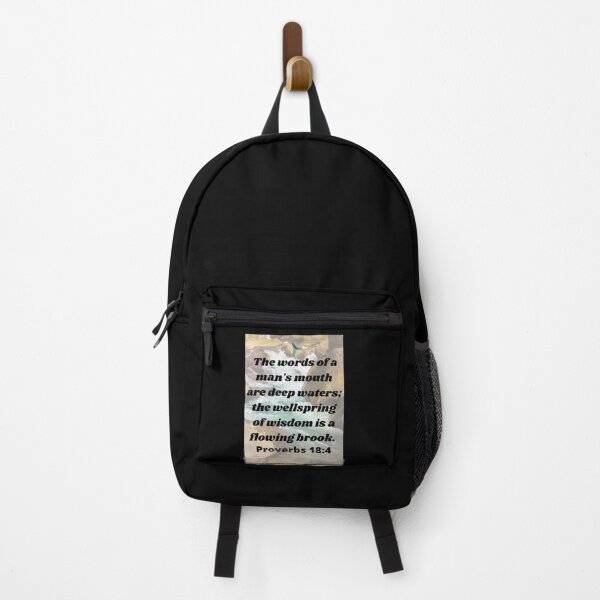 Item preview, Proverbs 18:4 Man's Words Bible Verse designed and sold by AtlanticFossils.