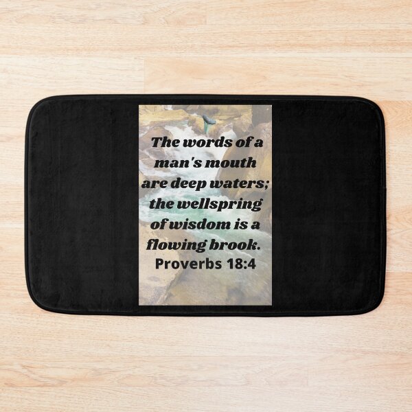 Item preview, Proverbs 18:4 Man's Words Bible Verse designed and sold by AtlanticFossils.