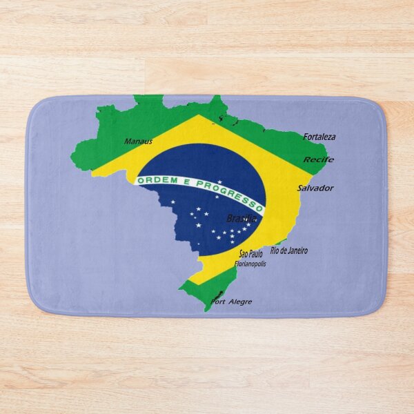 Item preview, flag map of brazil designed and sold by nigejohn.