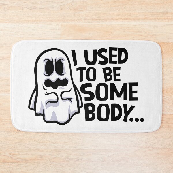 Item preview, Funny Ghost "I Used to Be Somebody" // Halloween Pun Humor designed and sold by SLAG-Creative.
