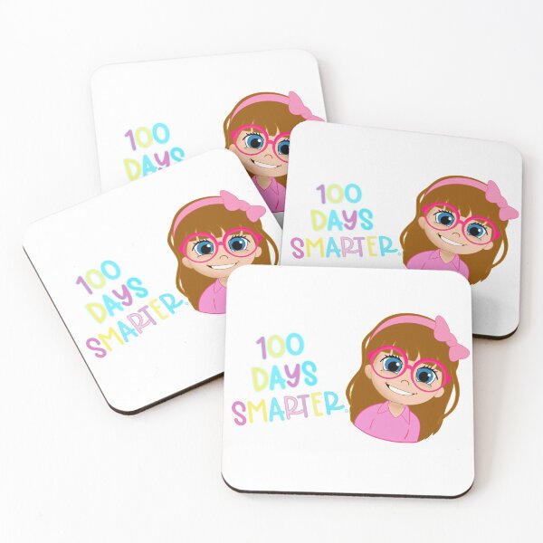 Item preview, 100 days smarter, Pink girl cartoon designed and sold by winniwinston.