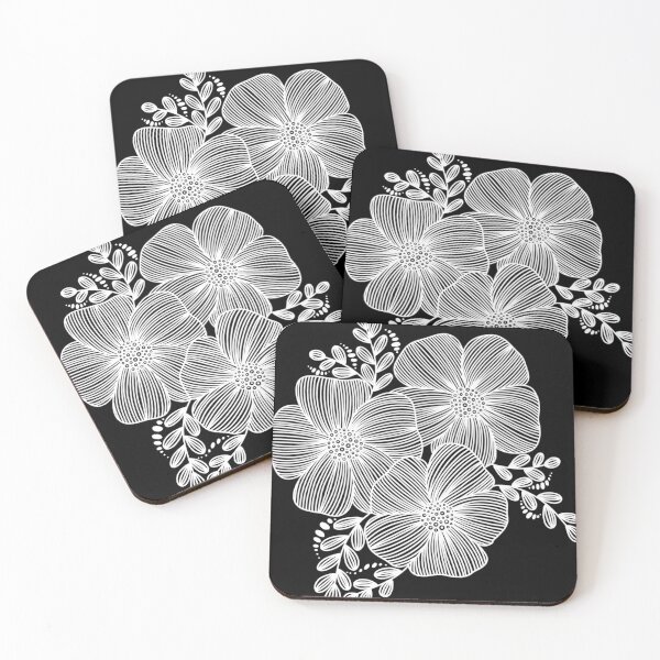 Item preview, White Line drawing flower design  designed and sold by Giulia  Palazzo.