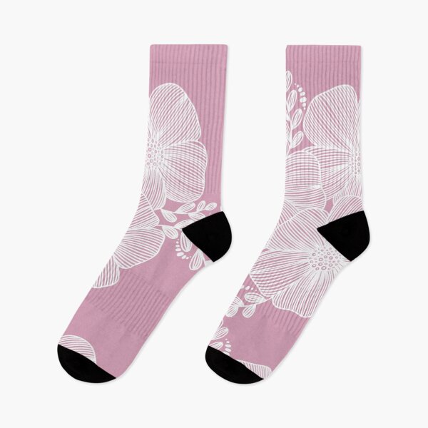 Item preview, White Line drawing flower design on Pink designed and sold by Giulia  Palazzo.