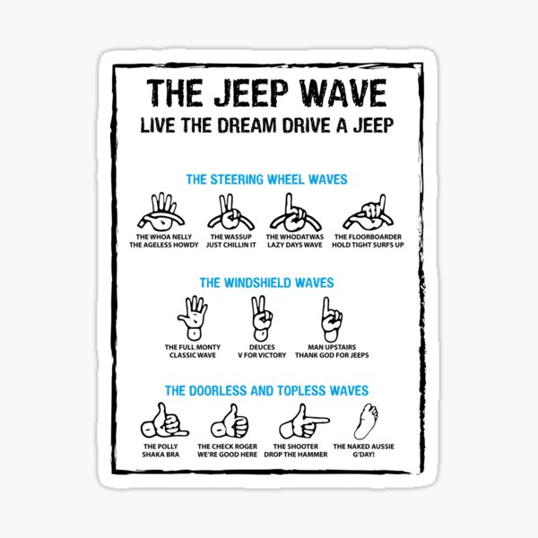 The jeep wave (poster) Sticker