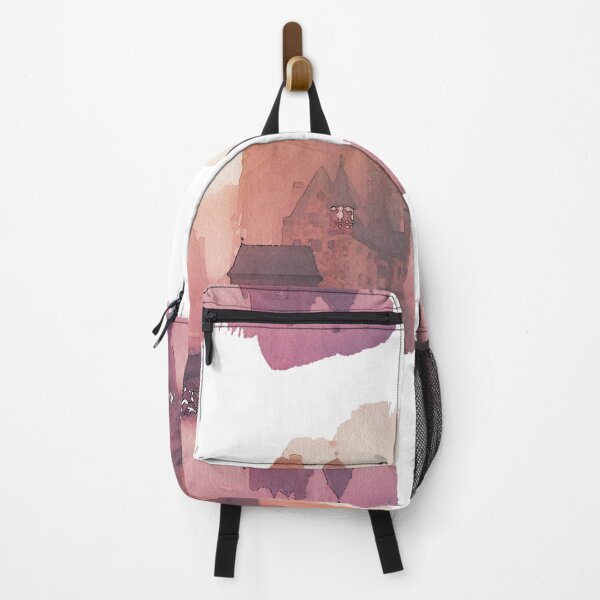 Item preview, magical castle watercolor in pink designed and sold by pinkdrinksoul.