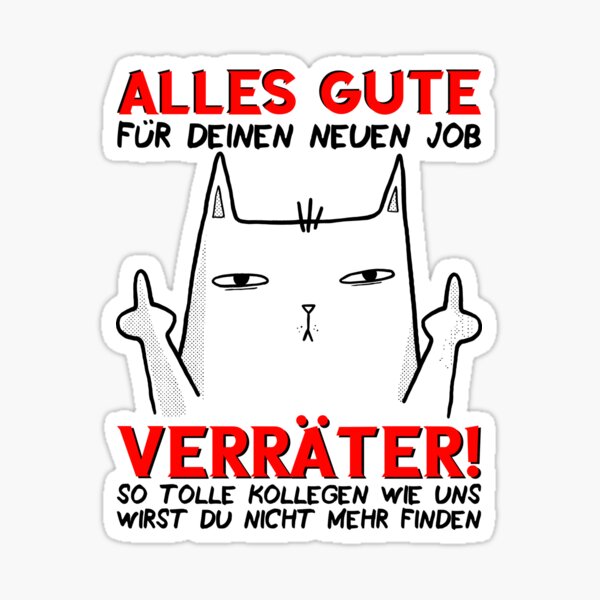 Sticker Neuer Job Redbubble