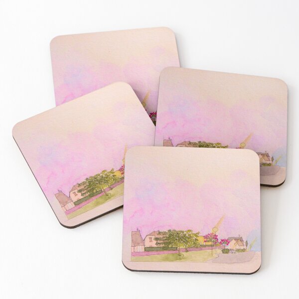 Item preview, Housing estate, watercolor designed and sold by LauritaChiquita.