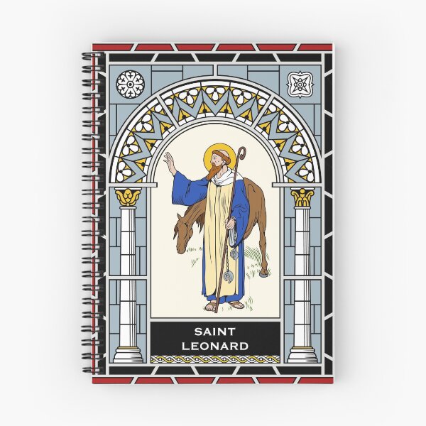Item preview, ST LEONARD under STAINED GLASS designed and sold by CatholicSaints.