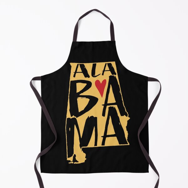 Item preview, I Love Alabama Gold on Black Background designed and sold by pelagio.