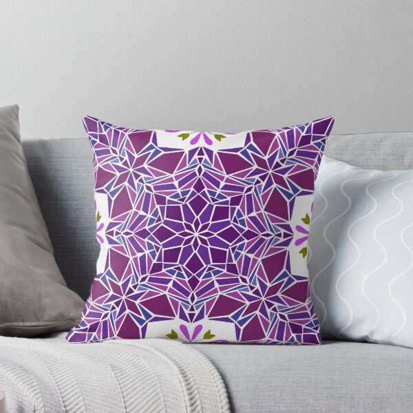 Item preview, Floral mosaic tile infinity pattern - pretty plum designed and sold by Nadia Arsky.