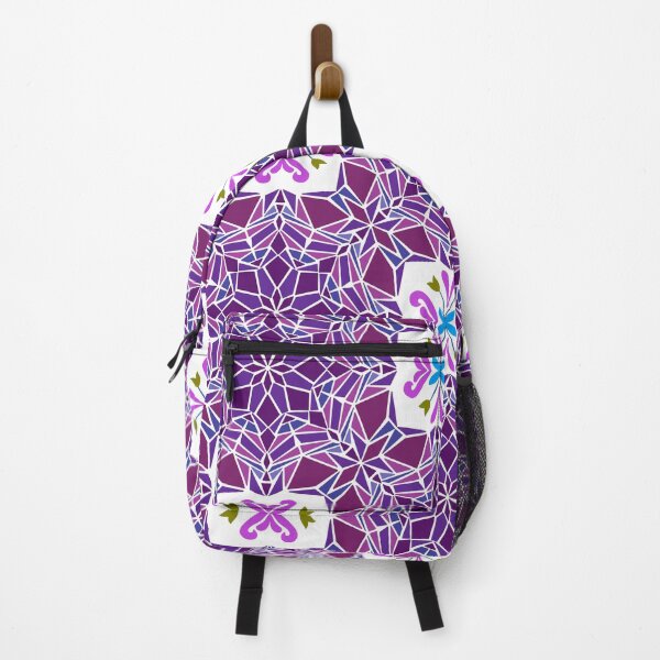 Item preview, Floral mosaic tile infinity pattern - pretty plum designed and sold by Nadia Arsky.