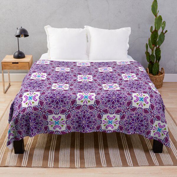 Item preview, Floral mosaic tile infinity pattern - pretty plum designed and sold by Nadia Arsky.