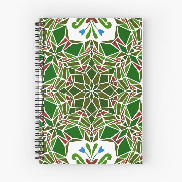 Item preview, Floral mosaic tile infinity pattern - cottage vibe green  designed and sold by Nadia Arsky.