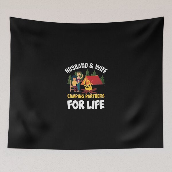 Item preview, Camping T Shirt Cool Husband And Wife Camping Partners Funny Couples Camper Campfire Gifts Tee designed and sold by telegaevel.