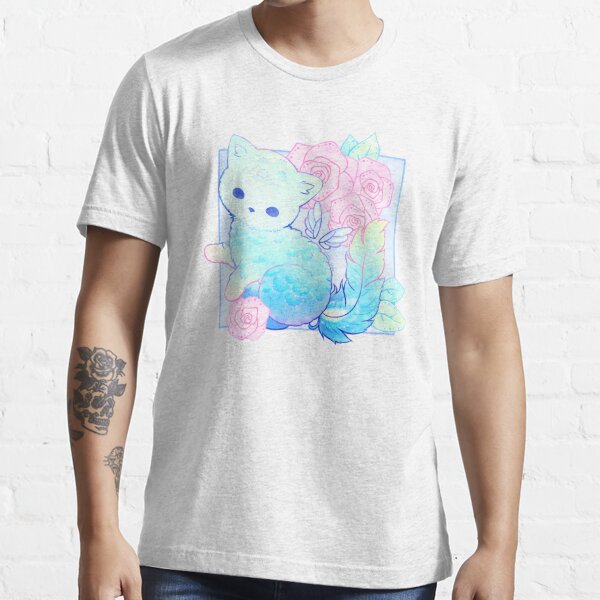 Feather Cat + Roses Essential T-Shirt