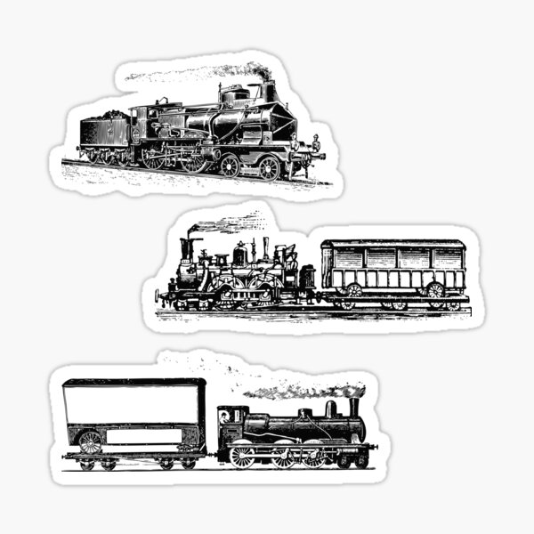 Item preview, Vintage Train Drawing Set Pack designed and sold by magicbyrc.