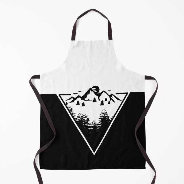 Item preview, Triangle frame artwork with wilderness landscape scene with black and white split designed and sold by Seatzy.