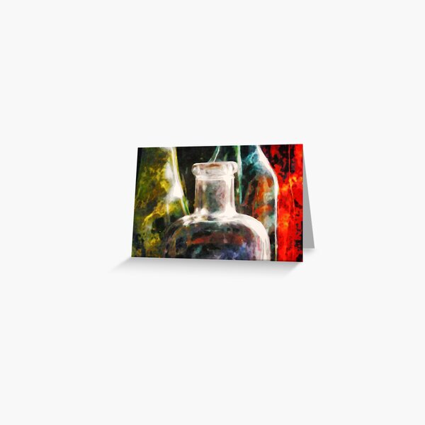 Bottles Still Life Greeting Card
