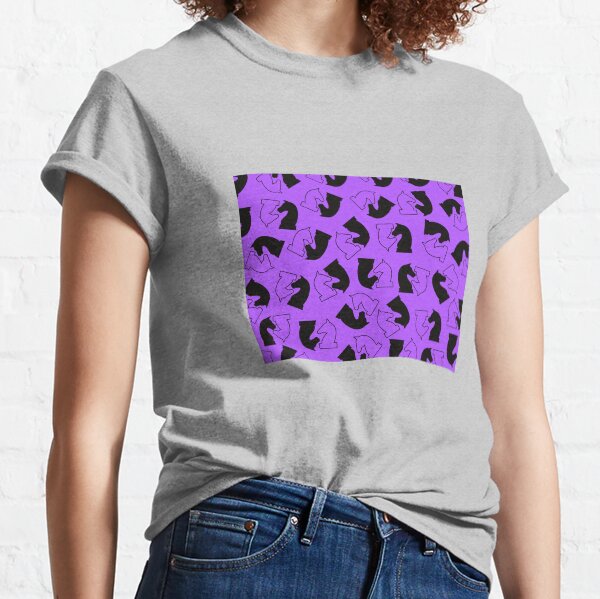 Chess Knight in Purple Background Classic T-Shirt