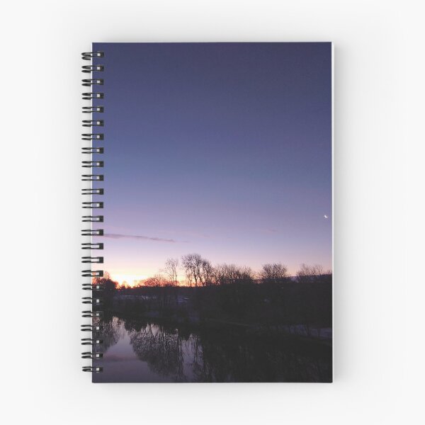 Item preview, Sunrise with Cescent Moon over the River Clyde designed and sold by FlikeNoir.