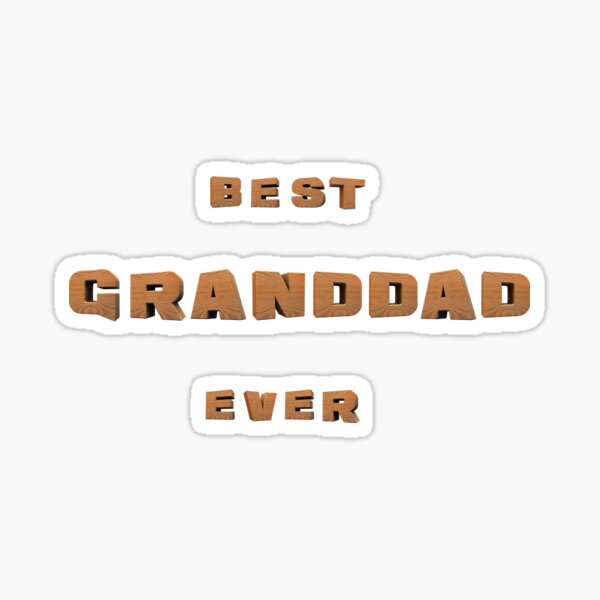 Item preview, Best Granddad Ever Wood Blocks designed and sold by Elisabeth Lucas.