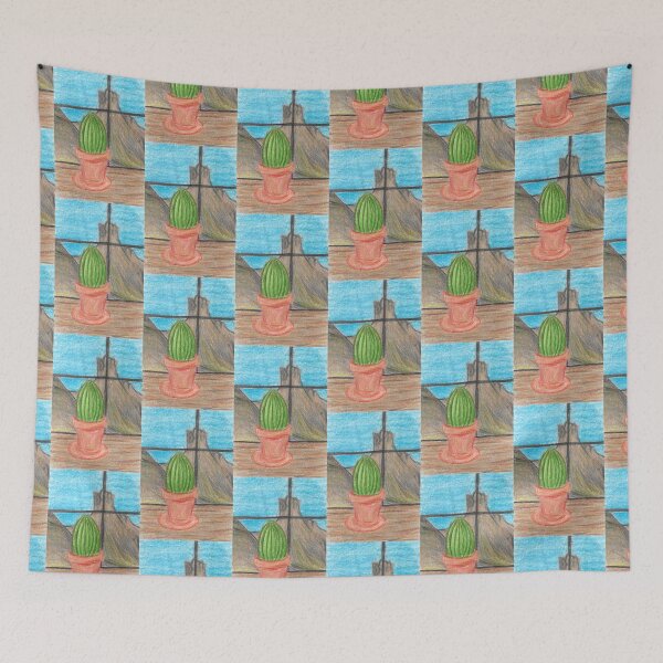 Item preview, Cactus in a windowsill  designed and sold by Hallamalla.