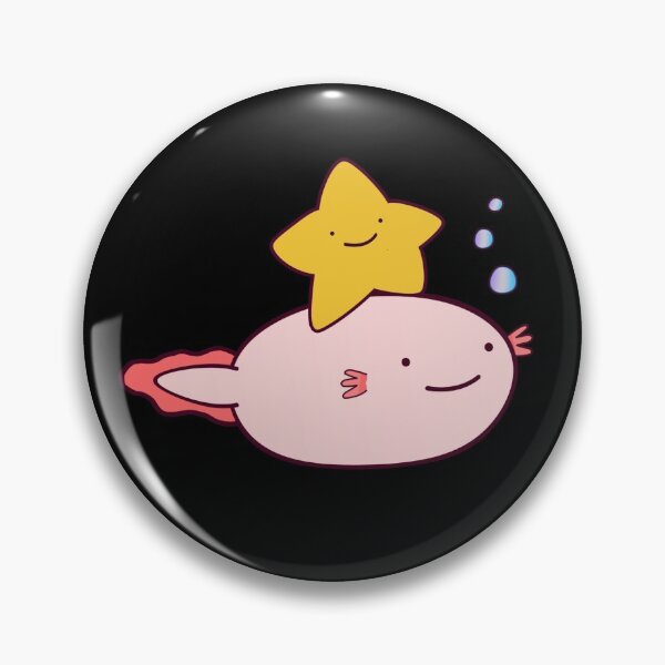 Item preview, Cute Fat Baby Leucistic Axolotl And Star  designed and sold by lazarosdesign.