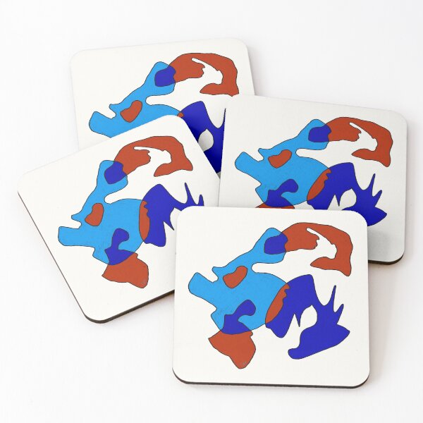 Item preview, Puddles 1 (blue, 2, red) designed and sold by MentaLee.