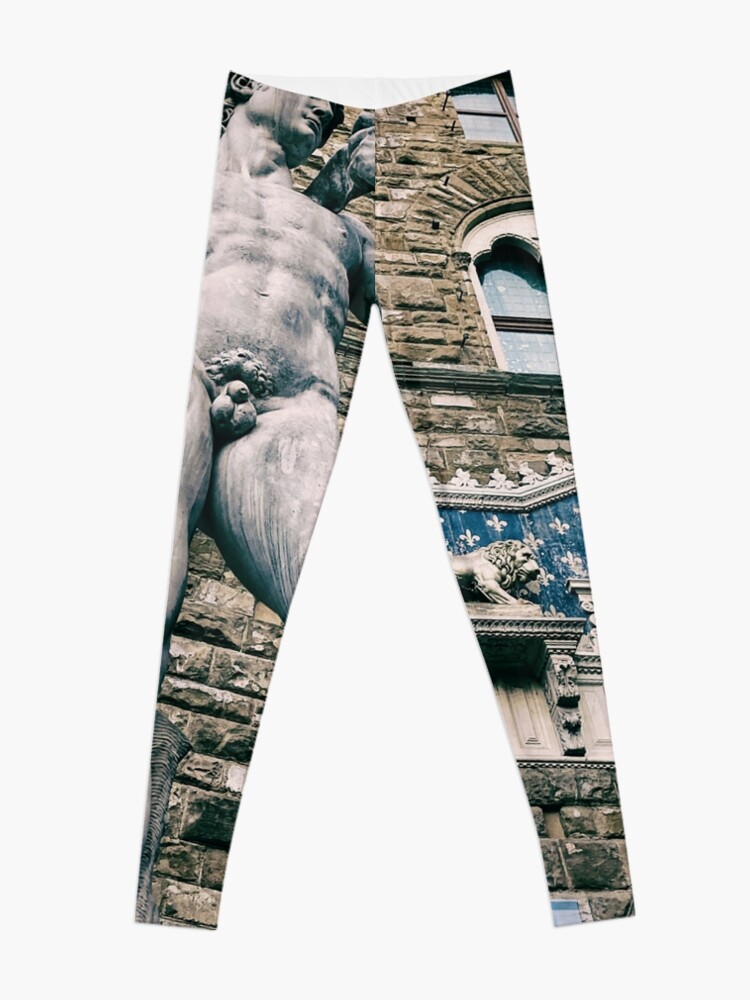 Michelangelo's David Statue, Piazza della Signoria, Florence, Italy  Leggings for Sale by WorldLandscapes